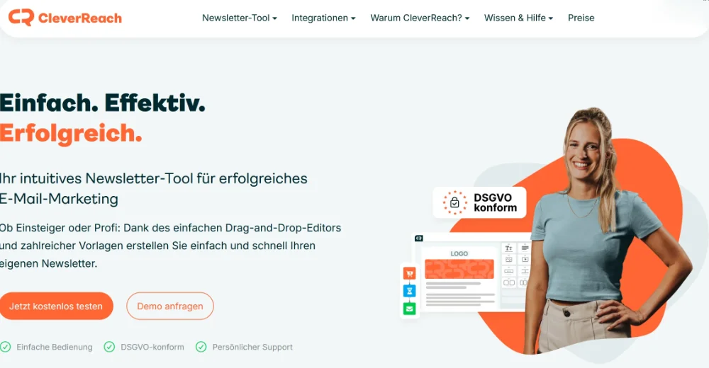 Cleverreach Homepage