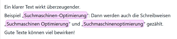 Beispiel Analyse mit wortbasiert